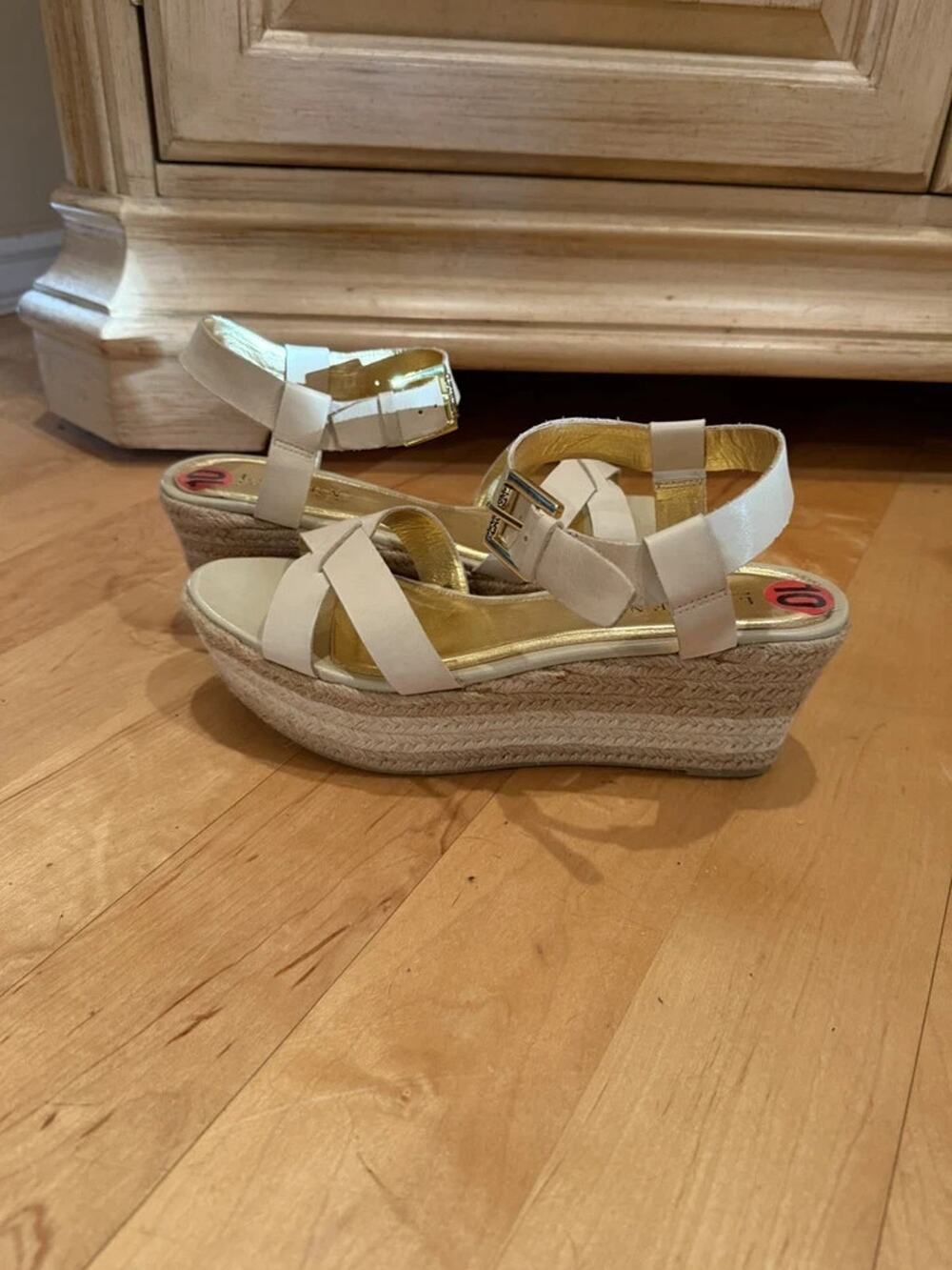 Lauren Ralph Lauren women’s platform Wedge leather sandals size 10 new